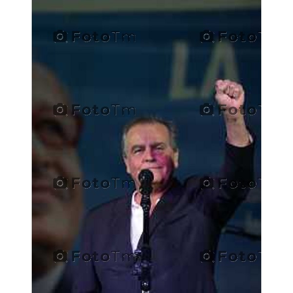 Spirano, festa lega nord al palaspirà intervento calderoli roberto nella foto Fotogramma Bergamo-Tiziano Manzoni