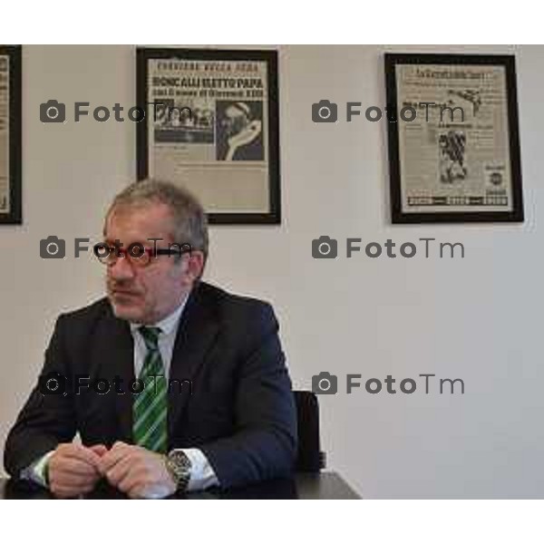 Bergamo Roberto Maroni ( LN) in redazione del corriere della sera Bergamo foto Tiziano Manzoni-fotogramma Bergamo