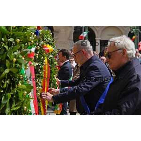 Foto Manzoni Tiziano/LaPresse 25-04-2023Bergamo Italia - Cronaca - Bergamo festa 25 aprile, le celebrazioni della Liberazione