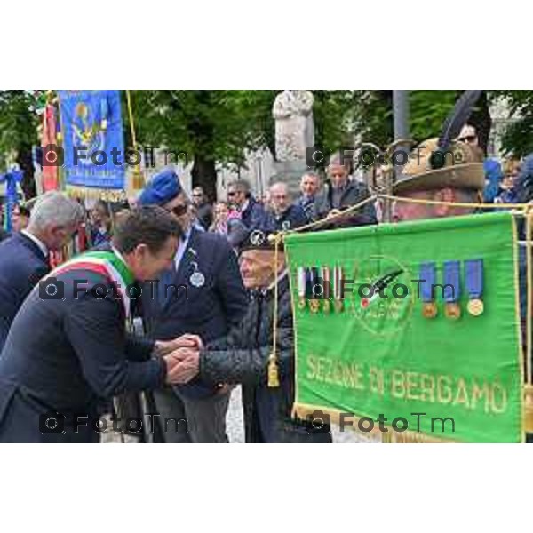 Foto Manzoni Tiziano/LaPresse 25-04-2023Bergamo Italia - Cronaca - Bergamo festa 25 aprile, le celebrazioni della Liberazione Rosi Bindi Giorgio Gori Anatoly Fedoruk,