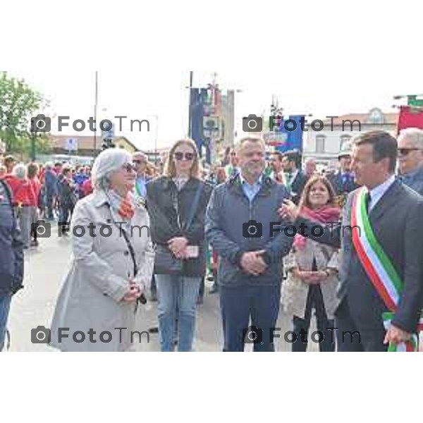 Foto Manzoni Tiziano/LaPresse 25-04-2023Bergamo Italia - Cronaca - Bergamo festa 25 aprile, le celebrazioni della Liberazione Rosi Bindi Giorgio Gori Anatoly Fedoruk,