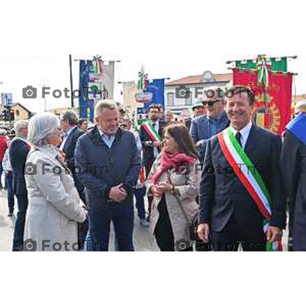 Foto Manzoni Tiziano/LaPresse 25-04-2023Bergamo Italia - Cronaca - Bergamo festa 25 aprile, le celebrazioni della Liberazione Rosi Bindi Giorgio Gori Anatoly Fedoruk,