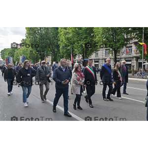 Foto Manzoni Tiziano/LaPresse 25-04-2023Bergamo Italia - Cronaca - Bergamo festa 25 aprile, le celebrazioni della Liberazione