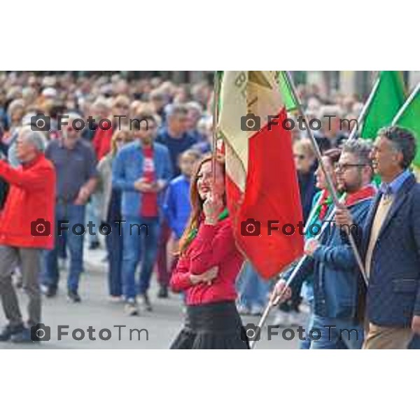 Foto Manzoni Tiziano/LaPresse 25-04-2023Bergamo Italia - Cronaca - Bergamo festa 25 aprile, le celebrazioni della Liberazione