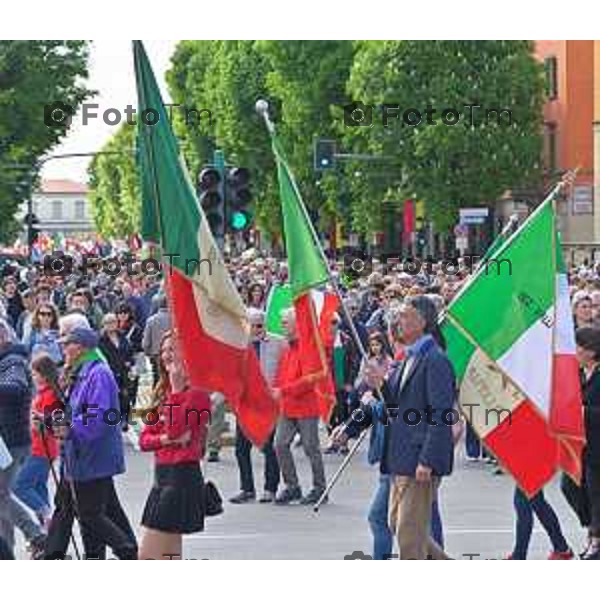 Foto Manzoni Tiziano/LaPresse 25-04-2023Bergamo Italia - Cronaca - Bergamo festa 25 aprile, le celebrazioni della Liberazione