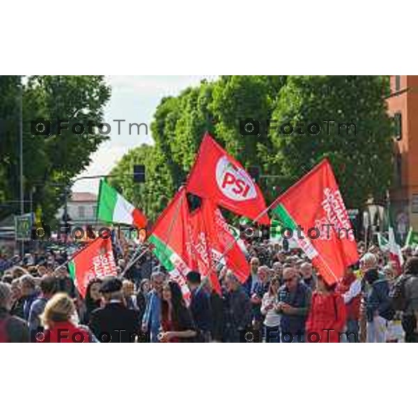 Foto Manzoni Tiziano/LaPresse 25-04-2023Bergamo Italia - Cronaca - Bergamo festa 25 aprile, le celebrazioni della Liberazione