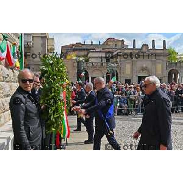 Foto Manzoni Tiziano/LaPresse 25-04-2023Bergamo Italia - Cronaca - Bergamo festa 25 aprile, le celebrazioni della Liberazione