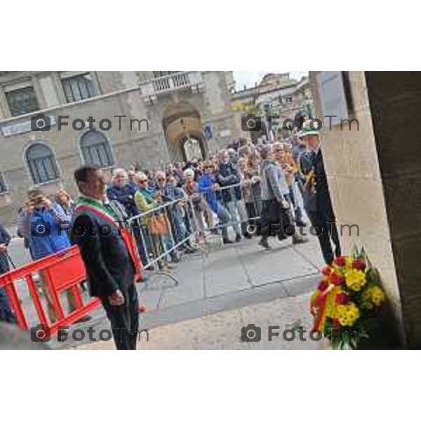 Foto Manzoni Tiziano/LaPresse 25-04-2023Bergamo Italia - Cronaca - Bergamo festa 25 aprile, le celebrazioni della Liberazione Rosi Bindi Giorgio Gori Anatoly Fedoruk,