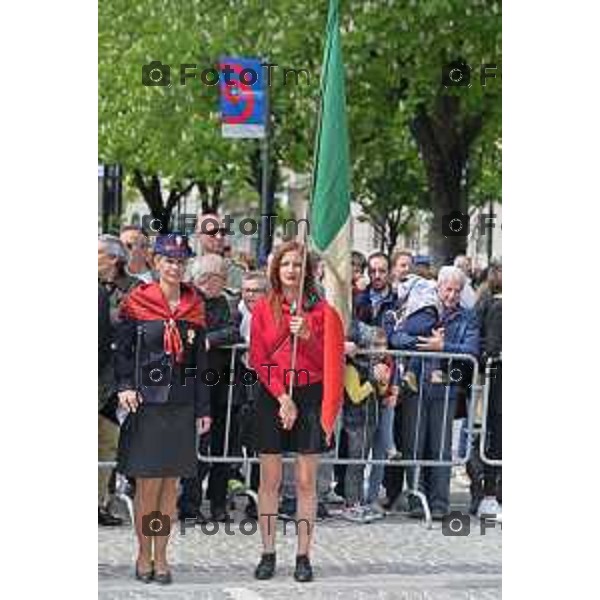 Foto Manzoni Tiziano/LaPresse 25-04-2023Bergamo Italia - Cronaca - Bergamo festa 25 aprile, le celebrazioni della Liberazione