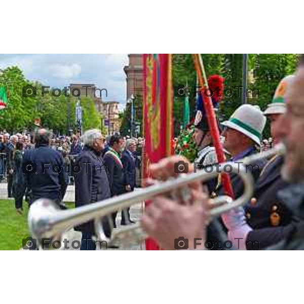 Foto Manzoni Tiziano/LaPresse 25-04-2023Bergamo Italia - Cronaca - Bergamo festa 25 aprile, le celebrazioni della Liberazione