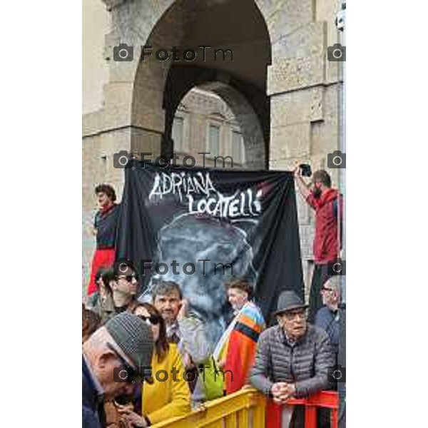 Foto Manzoni Tiziano/LaPresse 25-04-2023Bergamo Italia - Cronaca - Bergamo festa 25 aprile, le celebrazioni della Liberazione Progetto Adriana, di una studentessa del liceo