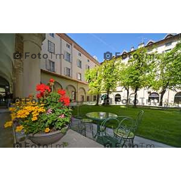 Foto Manzoni Tiziano/LaPresse 26-04-2023Bergamo Italia - Cronaca - Bergamo visita spazi di Palazzo Santo Spirito storico hotel del centro