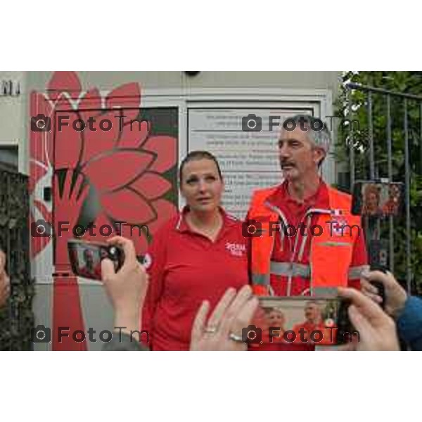 Tiziano Mazoni/LaPresse 3-05- 2023 Bergamo, Italia Cronaca Bergamo neonata laciata nella cula della Croce Rossa Antonella Matta, 38 anni, di Stezzano. Marco Riva, 55, di Chignolo