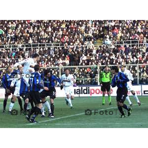 STADIO COMUNALE DI BERGEMO ATALANTA-JUVE CAMPIONATO IT. CALCIO SERIE "A" PER MAURO FOTOCRONACHE OMEGA GOL DI VAIO