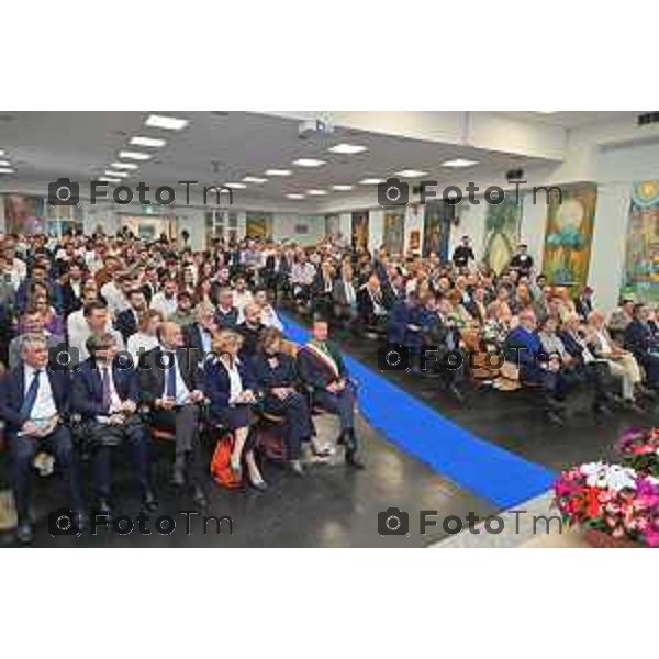 Foto Manzoni Tiziano/LaPresse 6-05-2023Bergamo Italia - Cronaca - Bergamo consegna diplomi dell\'Istituto Giulio Natta Giuseppe Valditara, Ministro dell\'istruzione e del Merito.