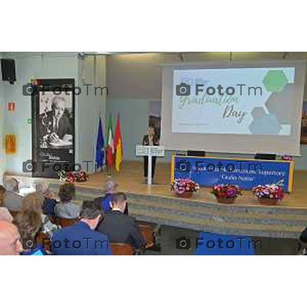 Foto Manzoni Tiziano/LaPresse 6-05-2023Bergamo Italia - Cronaca - Bergamo consegna diplomi dell\'Istituto Giulio Natta Giuseppe Valditara, Ministro dell\'istruzione e del Merito.