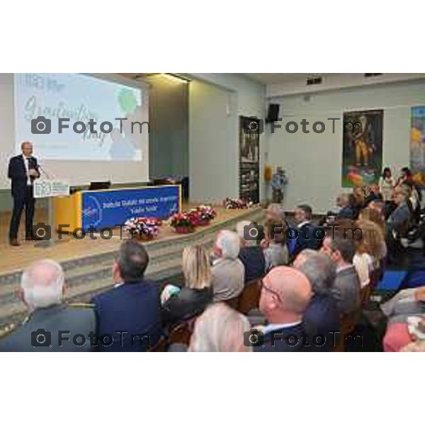 Foto Manzoni Tiziano/LaPresse 6-05-2023Bergamo Italia - Cronaca - Bergamo consegna diplomi dell\'Istituto Giulio Natta Giuseppe Valditara, Ministro dell\'istruzione e del Merito.