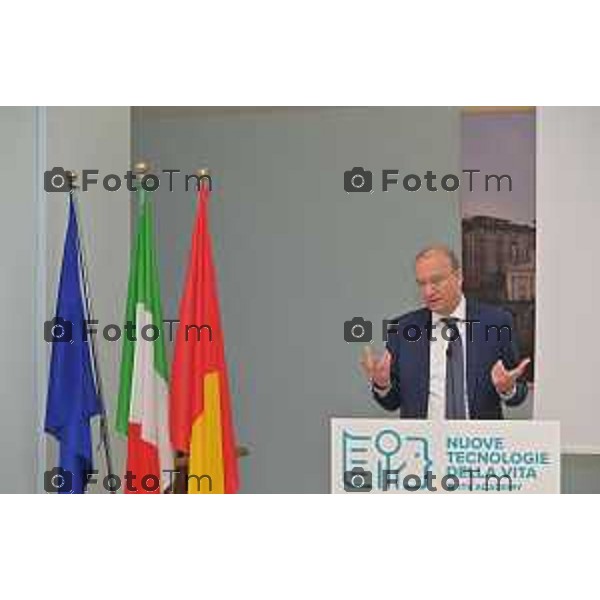 Foto Manzoni Tiziano/LaPresse 6-05-2023Bergamo Italia - Cronaca - Bergamo consegna diplomi dell\'Istituto Giulio Natta Giuseppe Valditara, Ministro dell\'istruzione e del Merito.