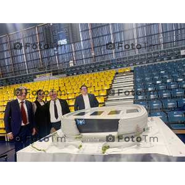 Foto Manzoni Tiziano/LaPresse 12-0452023Bergamo Italia - Cronaca - Treviglio Bg Presentazione nuovo progetto per il nuovo palazzetto dello sport