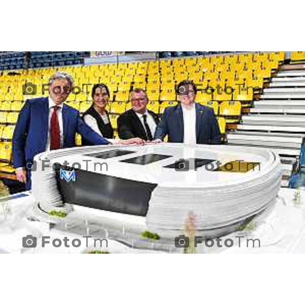 Foto Manzoni Tiziano/LaPresse 12-0452023Bergamo Italia - Cronaca - Treviglio Bg Presentazione nuovo progetto per il nuovo palazzetto dello sport