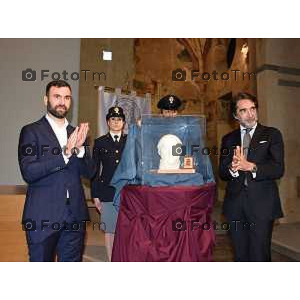 Foto Manzoni Tiziao/LaPresse 18-05-2023Bergamo Italia - Cronaca - Bergamo convegno “Lorenzo Lotto, identikit di un Genio” presentato il vero volto dell’artista