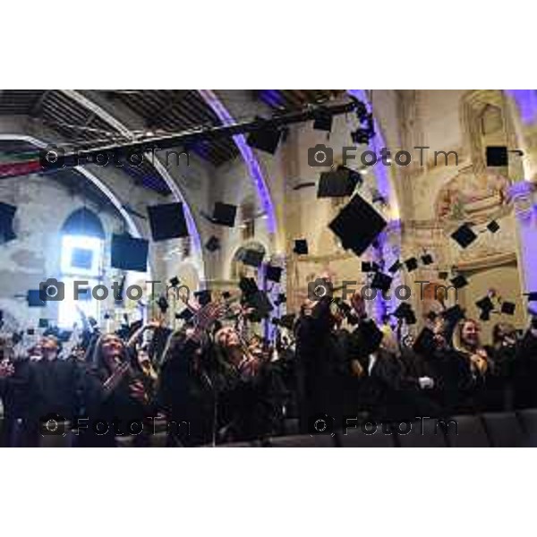 Foto Manzoni Tiziano/LaPresse 20-05-2023 Bergamo Italia - Cronaca - Bergamo\'Aula Magna della sede universitaria di Sant’Agostino in Città Alta a Bergamo si terrà il Graduation Day dell’Università degli studi di Bergamo.
