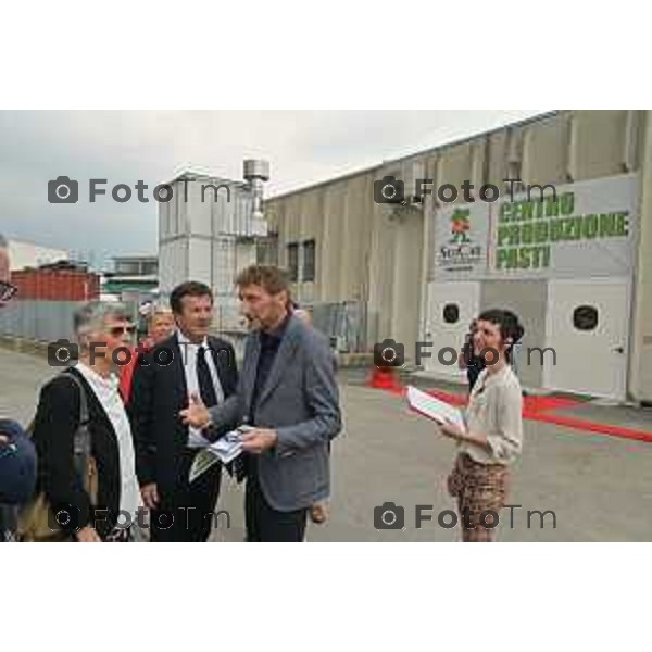 Tiziano Manzoni/LaPresse 24-05- 2023 Bergamo, Italia Cronaca Curnasco di Treviolo Bergamo SER CAR S.P.A.inaugurazione Nuovo Centro produzione pasti per la ristorazione scolastica