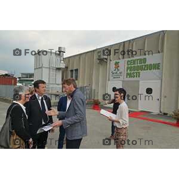 Tiziano Manzoni/LaPresse 24-05- 2023 Bergamo, Italia Cronaca Curnasco di Treviolo Bergamo SER CAR S.P.A.inaugurazione Nuovo Centro produzione pasti per la ristorazione scolastica