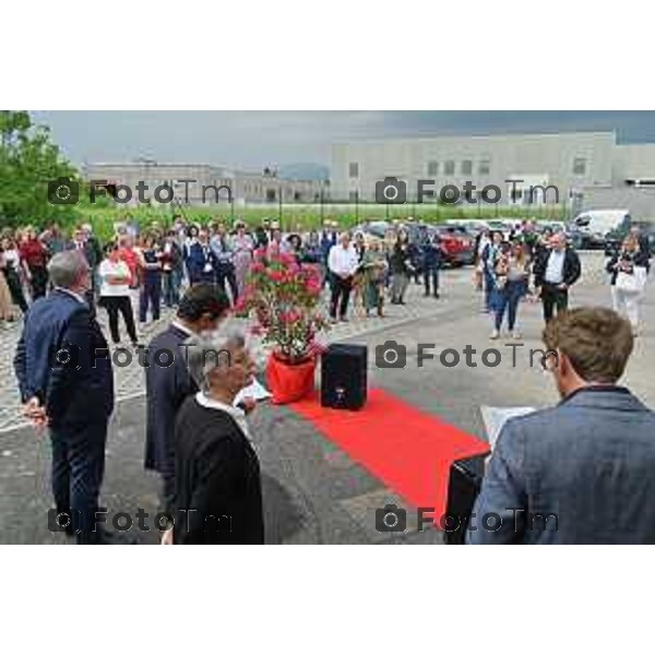 Tiziano Manzoni/LaPresse 24-05- 2023 Bergamo, Italia Cronaca Curnasco di Treviolo Bergamo SER CAR S.P.A.inaugurazione Nuovo Centro produzione pasti per la ristorazione scolastica