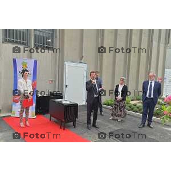 Tiziano Manzoni/LaPresse 24-05- 2023 Bergamo, Italia Cronaca Curnasco di Treviolo Bergamo SER CAR S.P.A.inaugurazione Nuovo Centro produzione pasti per la ristorazione scolastica