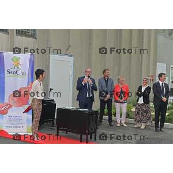 Tiziano Manzoni/LaPresse 24-05- 2023 Bergamo, Italia Cronaca Curnasco di Treviolo Bergamo SER CAR S.P.A.inaugurazione Nuovo Centro produzione pasti per la ristorazione scolastica