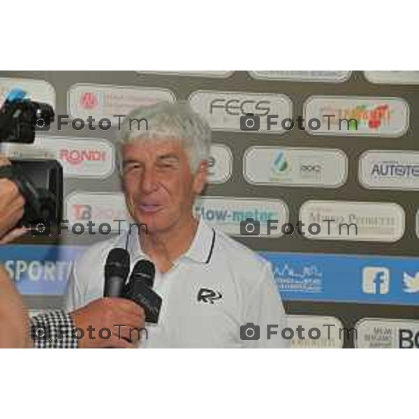 Tiziano Manzoni/LaPresse 25-5- 2023 Bergamo, Italia Cronaca Bergamo 45°edizione torneo tennis Accademia dello Sport per la Solidarietà. l’allenatore dell’Atalanta Gian Piero Gasperini