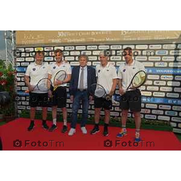 Tiziano Manzoni/LaPresse 25-5- 2023 Bergamo, Italia Cronaca Bergamo 45°edizione torneo tennis Accademia dello Sport per la Solidarietà. l’allenatore dell’Atalanta Gian Piero Gasperini