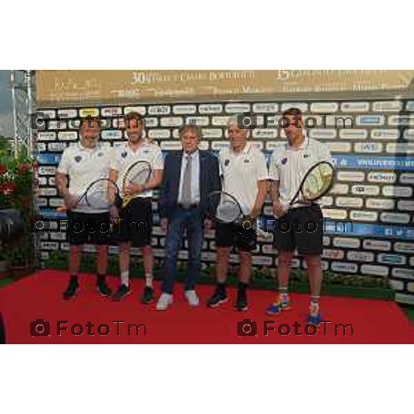 Tiziano Manzoni/LaPresse 25-5- 2023 Bergamo, Italia Cronaca Bergamo 45°edizione torneo tennis Accademia dello Sport per la Solidarietà. l’allenatore dell’Atalanta Gian Piero Gasperini