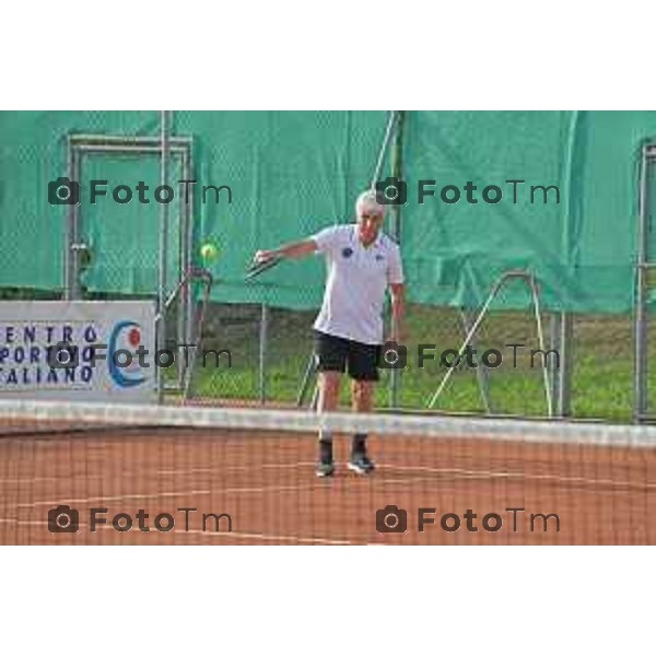 Tiziano Manzoni/LaPresse 25-5- 2023 Bergamo, Italia Cronaca Bergamo 45°edizione torneo tennis Accademia dello Sport per la Solidarietà. l’allenatore dell’Atalanta Gian Piero Gasperini