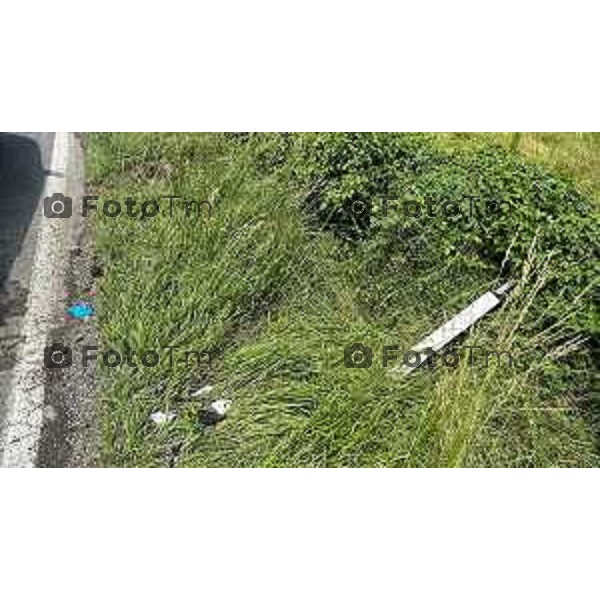 Foto Manzoni Tiziano/LaPresse 27-05-2023Bergamo Italia - Cronaca - BergamoTrescore Balneario scontro mortale Kevin Tebaldi il luogo dello scontro il gg dopo