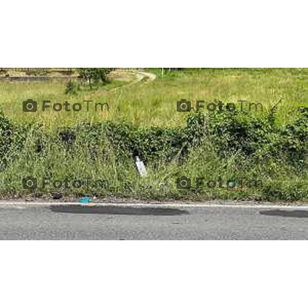 Foto Manzoni Tiziano/LaPresse 27-05-2023Bergamo Italia - Cronaca - BergamoTrescore Balneario scontro mortale Kevin Tebaldi il luogo dello scontro il gg dopo