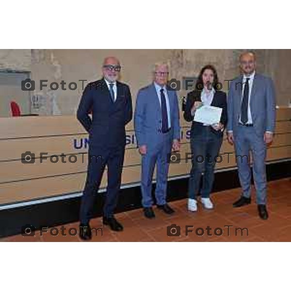 Foto Manzoni Tiziano/LaPresse 30-05-2023Bergamo Italia - Cronaca - Bergamo consegna premio studio Bcc Zanica in università Bg