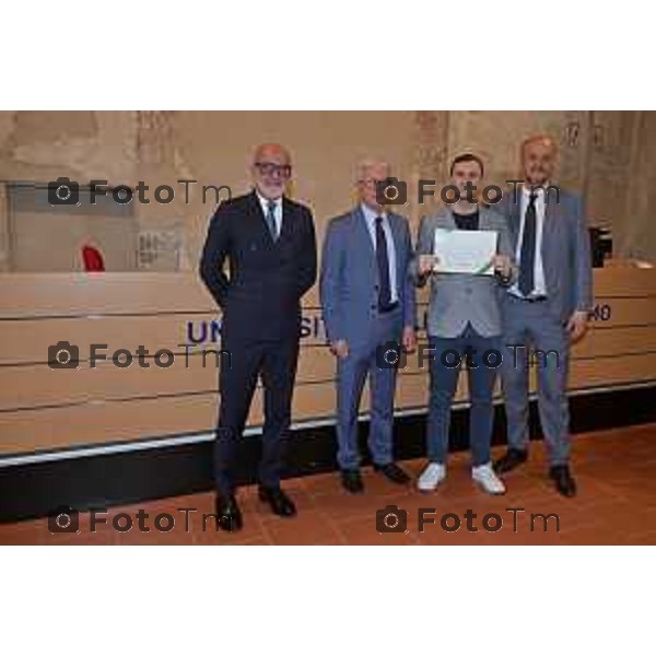 Foto Manzoni Tiziano/LaPresse 30-05-2023Bergamo Italia - Cronaca - Bergamo consegna premio studio Bcc Zanica in università Bg