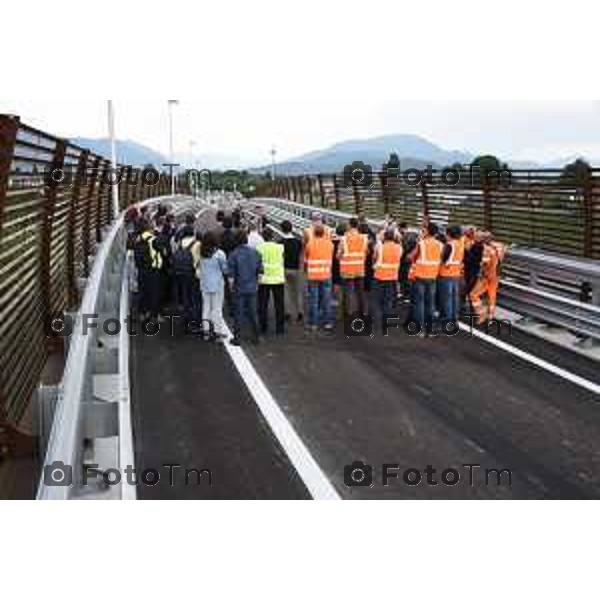 Foto Manzoni Tiziano/LaPresse 30-05-2023Bergamo Italia - Cronaca - Bergamo Bergamo inaugurazione nuovo sovrapasso Bonaldi rondo Valli