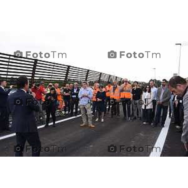 Foto Manzoni Tiziano/LaPresse 30-05-2023Bergamo Italia - Cronaca - Bergamo Bergamo inaugurazione nuovo sovrapasso Bonaldi rondo Valli