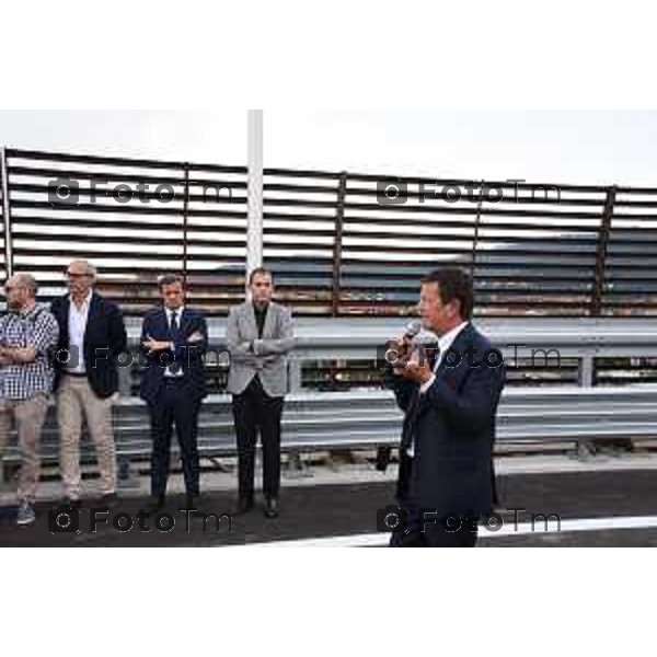 Foto Manzoni Tiziano/LaPresse 30-05-2023Bergamo Italia - Cronaca - Bergamo Bergamo inaugurazione nuovo sovrapasso Bonaldi rondo Valli