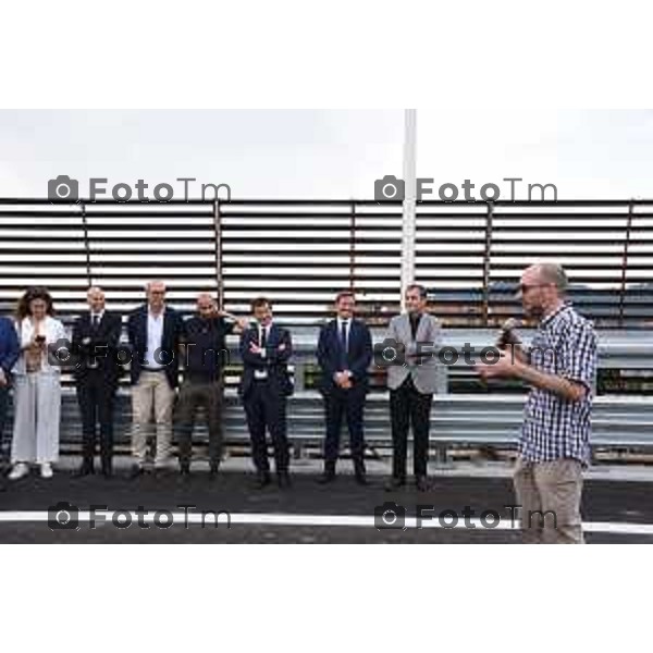 Foto Manzoni Tiziano/LaPresse 30-05-2023Bergamo Italia - Cronaca - Bergamo Bergamo inaugurazione nuovo sovrapasso Bonaldi rondo Valli