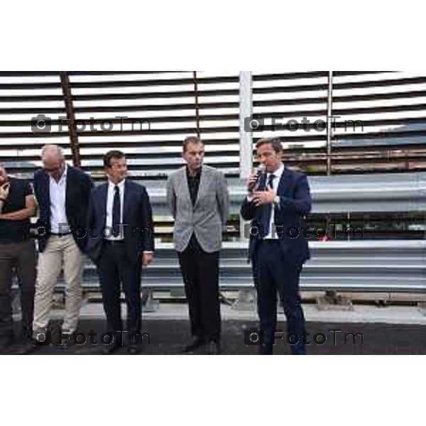 Foto Manzoni Tiziano/LaPresse 30-05-2023Bergamo Italia - Cronaca - Bergamo Bergamo inaugurazione nuovo sovrapasso Bonaldi rondo Valli