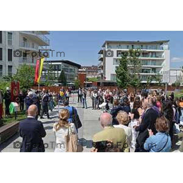 Foto Manzoni Tiziano/LaPresse 1-06-2023Bergamo Italia - Cronaca - Bergamo Inaugurazione parco dedicato a Sandro Pertini in via Bono