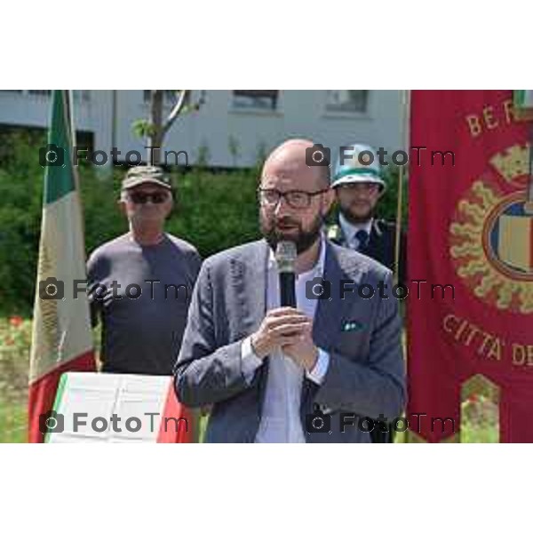 Foto Manzoni Tiziano/LaPresse 1-06-2023Bergamo Italia - Cronaca - Bergamo Inaugurazione parco dedicato a Sandro Pertini in via Bono Angeloni assessore