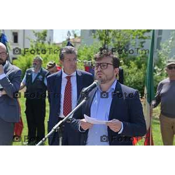 Foto Manzoni Tiziano/LaPresse 1-06-2023Bergamo Italia - Cronaca - Bergamo Inaugurazione parco dedicato a Sandro Pertini in via Bono Mauro Magistrati presidente ANPI Bergamo