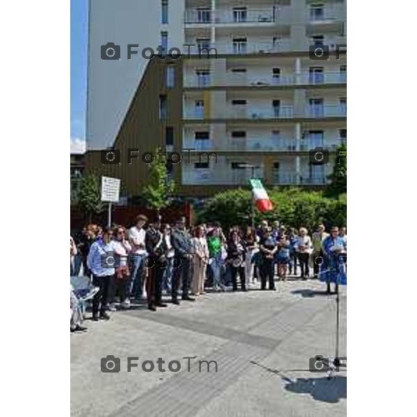 Foto Manzoni Tiziano/LaPresse 1-06-2023Bergamo Italia - Cronaca - Bergamo Inaugurazione parco dedicato a Sandro Pertini in via Bono