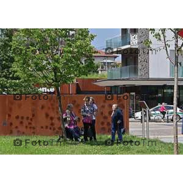 Foto Manzoni Tiziano/LaPresse 1-06-2023Bergamo Italia - Cronaca - Bergamo Inaugurazione parco dedicato a Sandro Pertini in via Bono