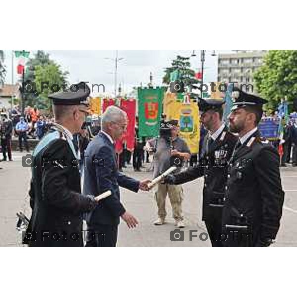 Foto Manzoni Tiziano/LaPresse 5-06-2023Bergamo Italia - Cronaca - Piazza Affari,Zingonia di Verdellino (BG).celebrazione del 209° Fondazione dell’Arma dei Carabinieri